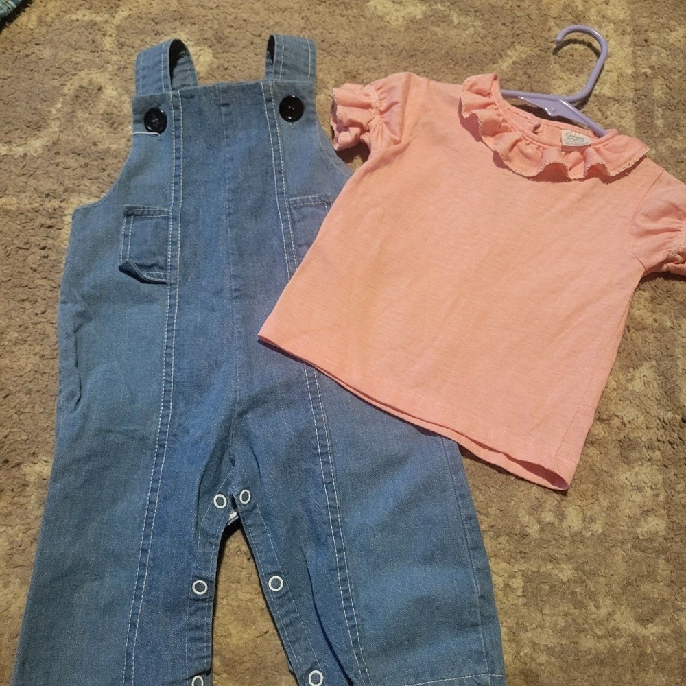 Vintage bibs and‎ top 12 month OVERALLS